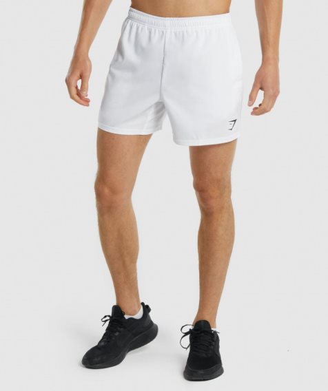 Men's Gymshark Arrival 5" Shorts White | NZ 5NUJVE